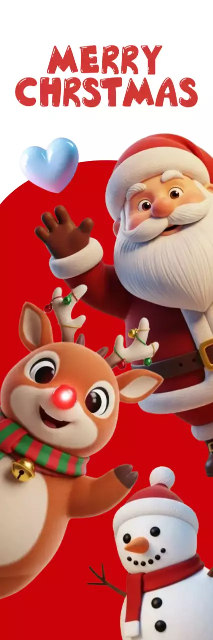 빨강 아기자기한 크리스마스 축제