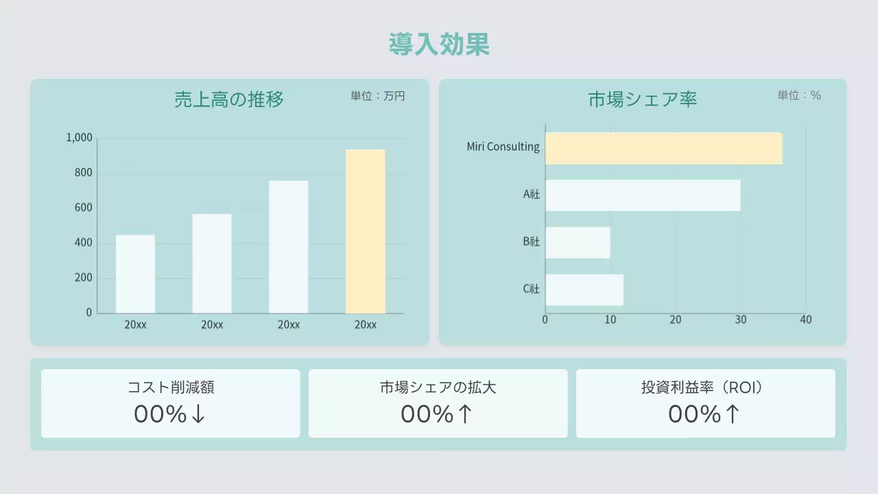 グレー シンプル ビジネス 提案書