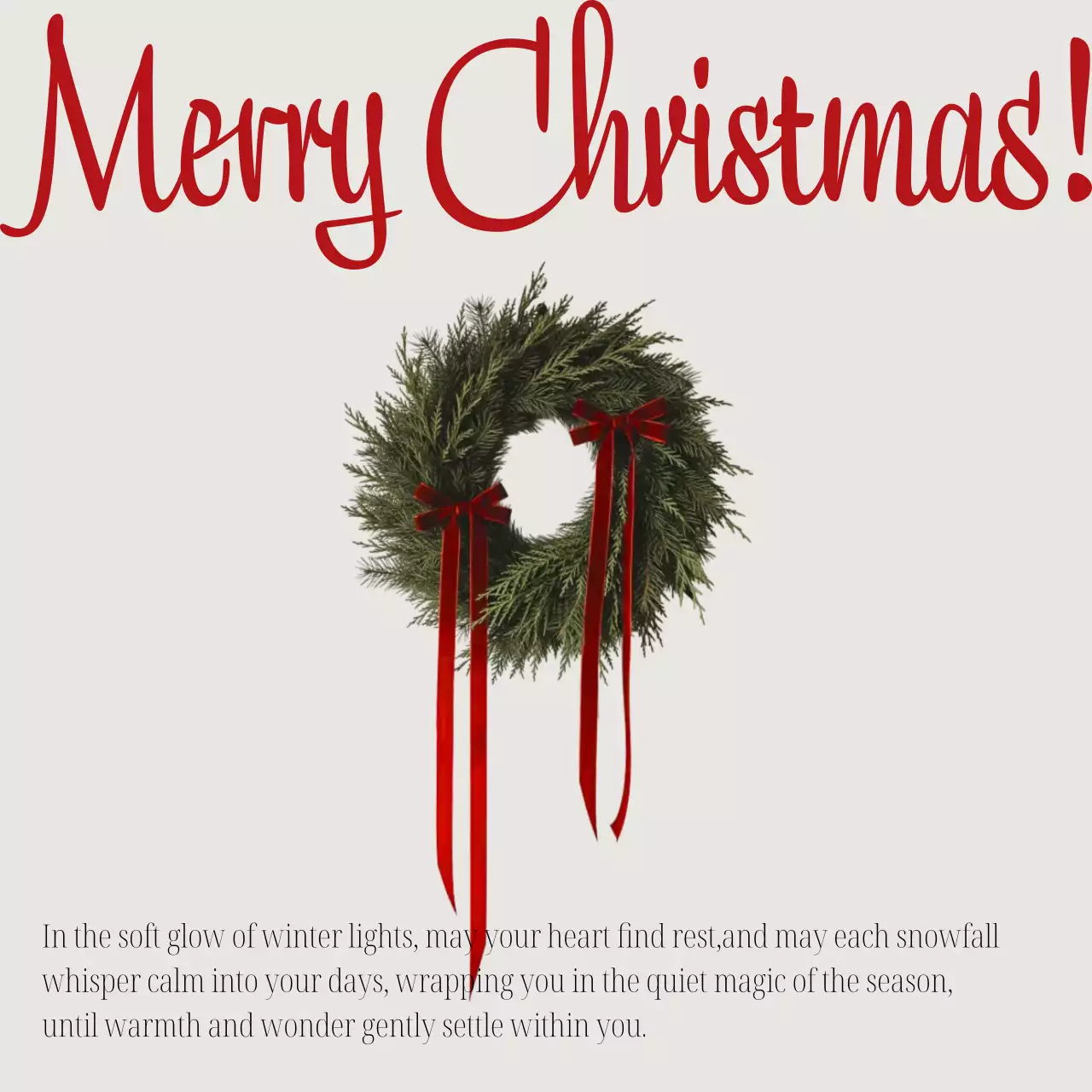 빨강 클래식 크리스마스 엽서