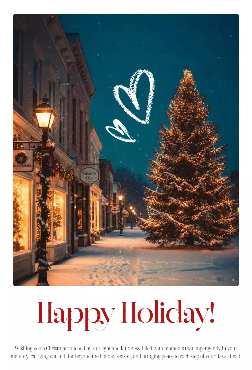 파랑 클래식 크리스마스 엽서