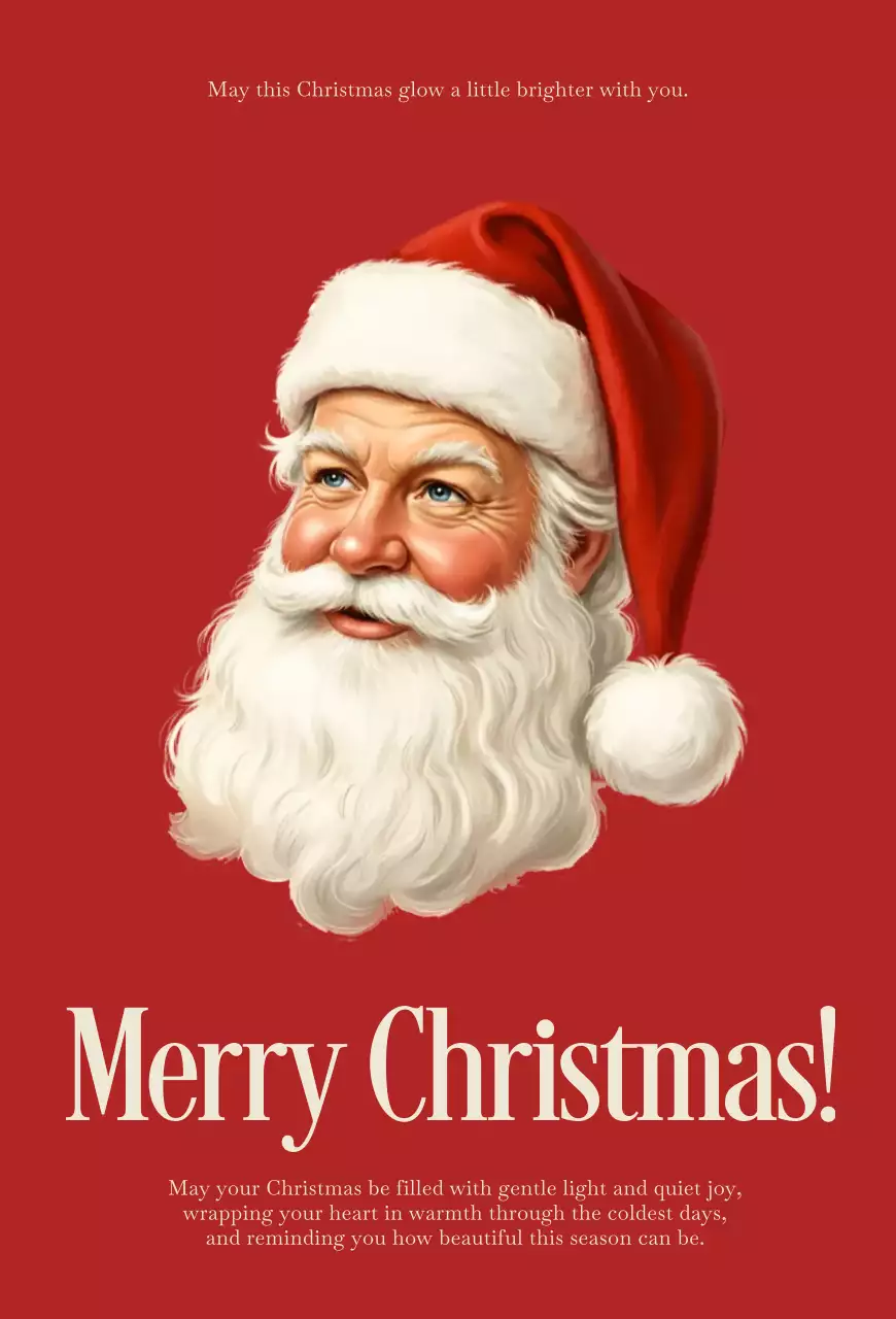 빨강 클래식 크리스마스 카드