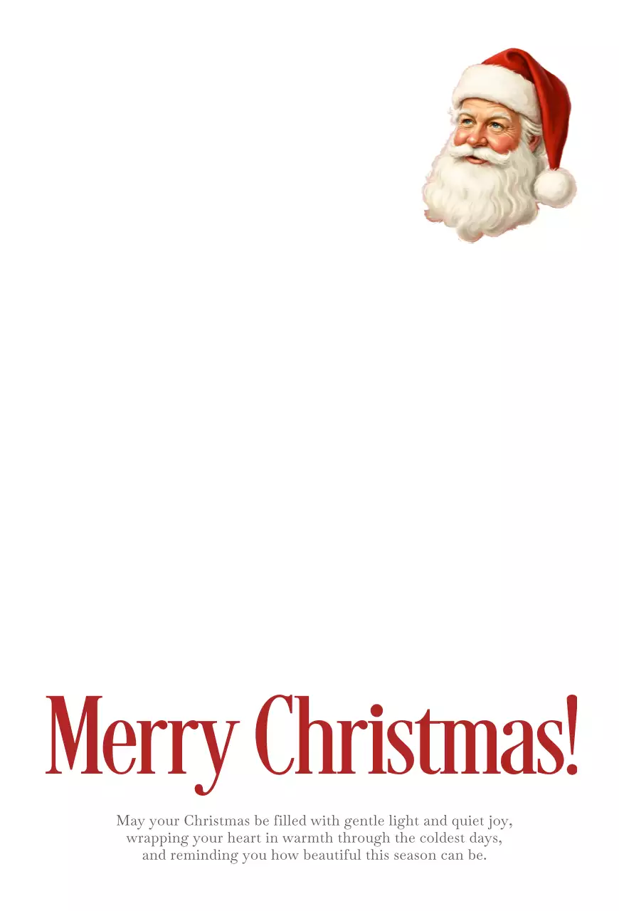 빨강 클래식 크리스마스 카드