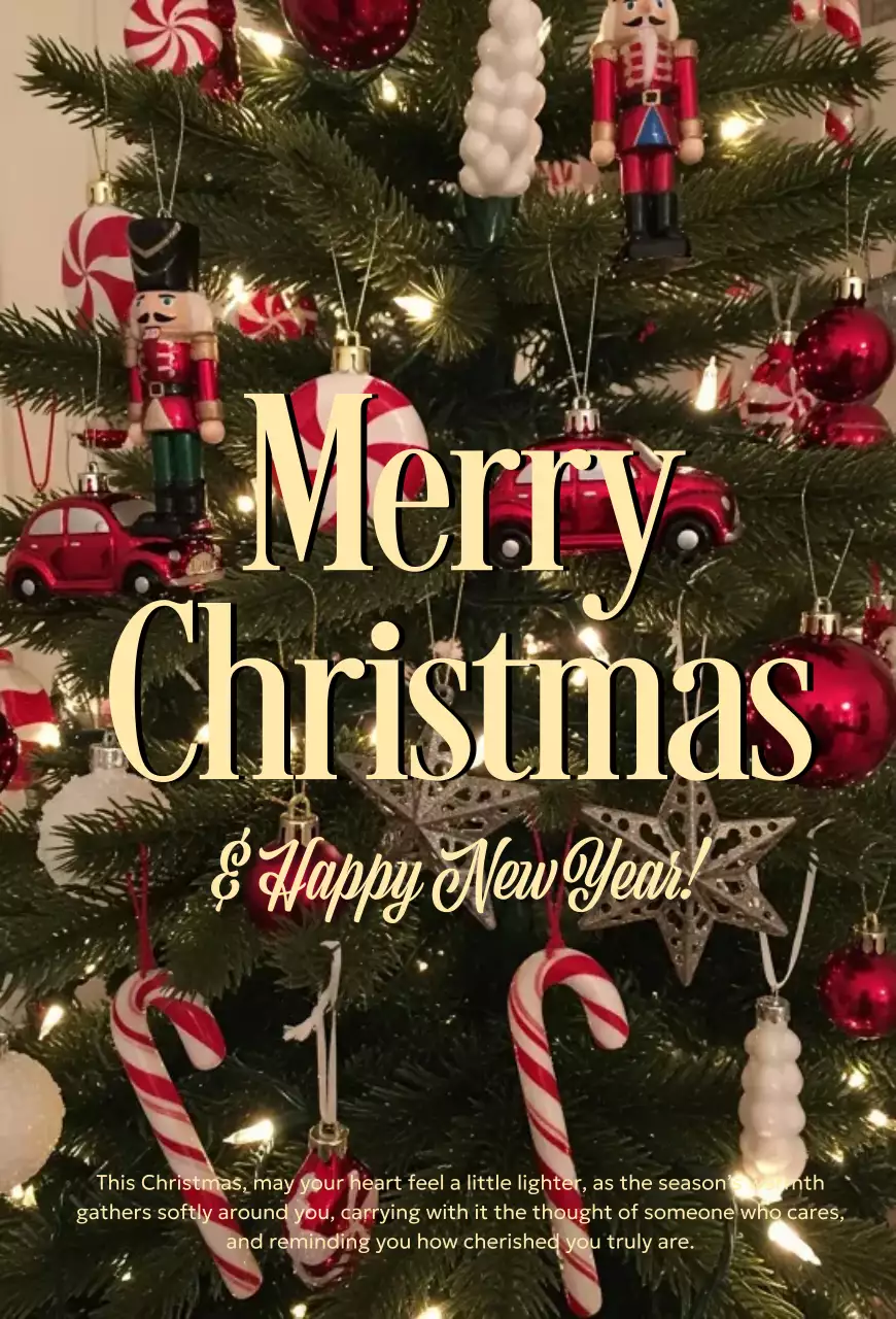 빨강 클래식 크리스마스 카드