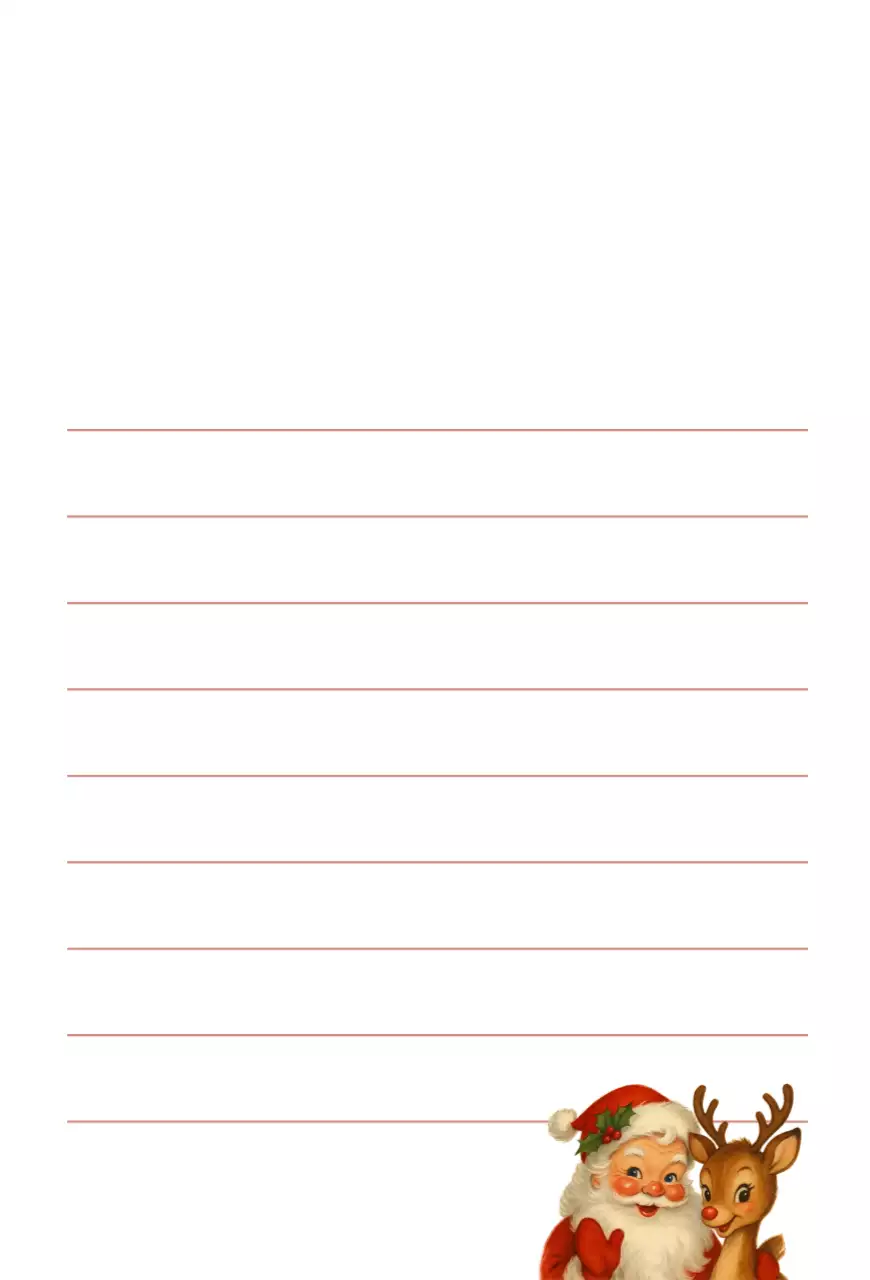 빨강 빈티지 크리스마스 엽서