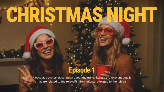 Red Festive Holiday Vlog YouTube Thumbnail