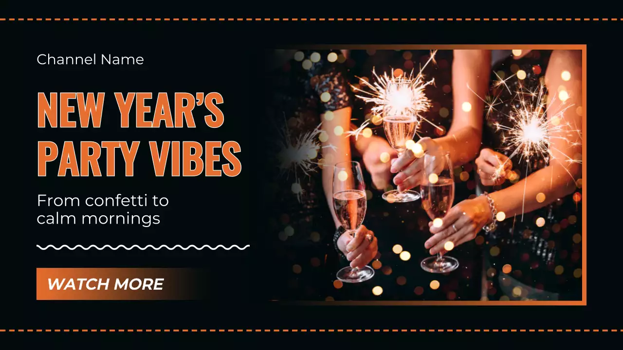 검정 모던 새해 행사