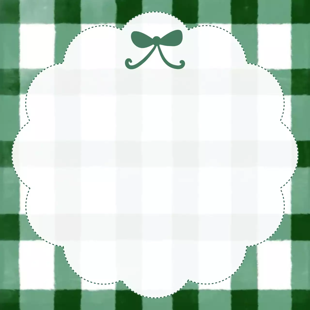 Desain Alat Tulis Gingham Hijau