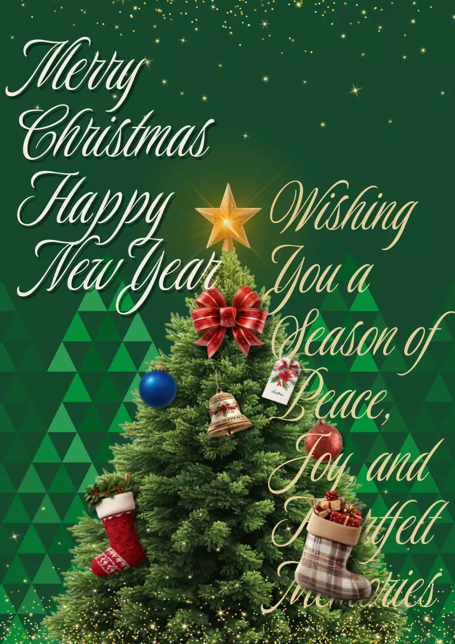 초록 빈티지 크리스마스 축제