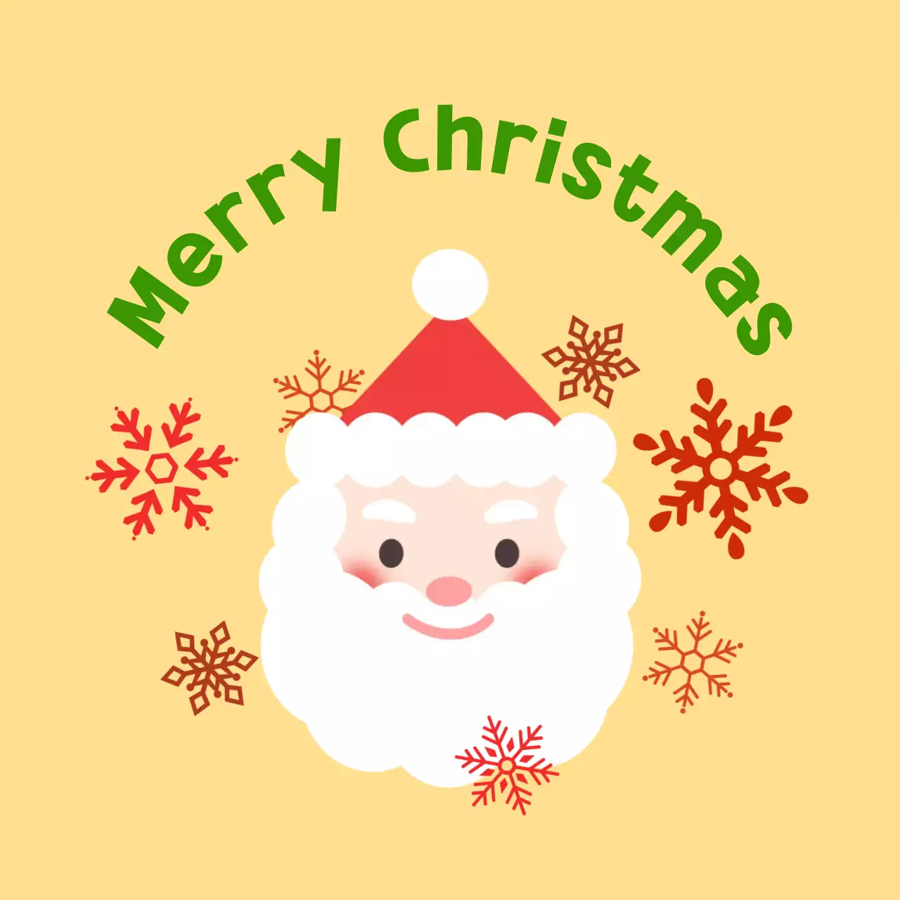 노랑 아기자기한 크리스마스 엽서