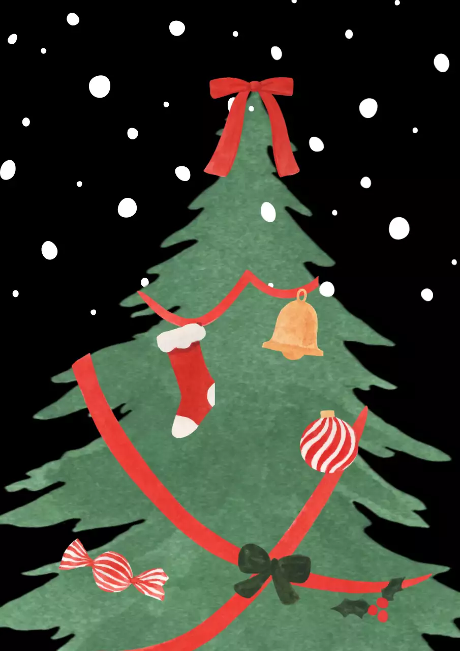 검정 심플 크리스마스 장식