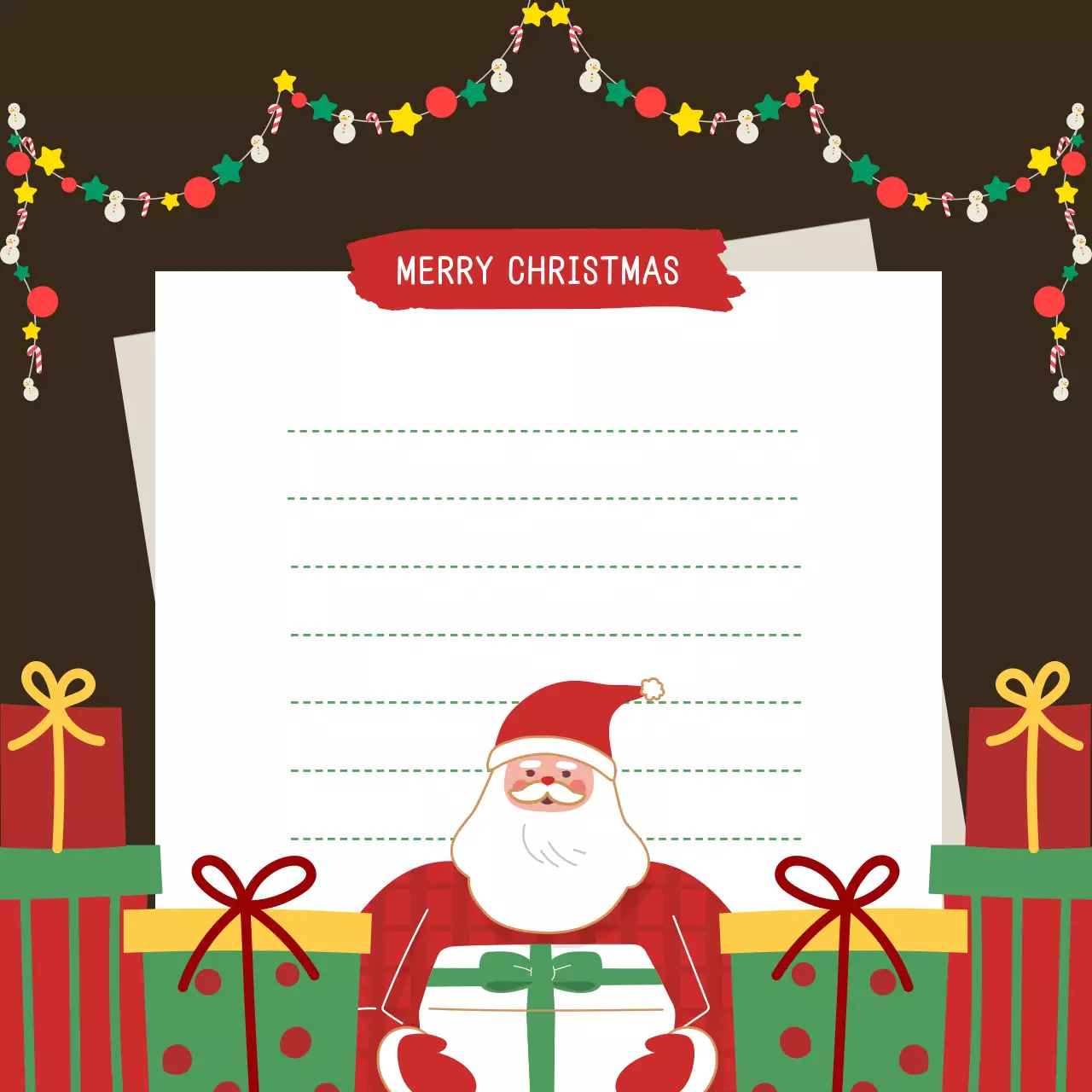 빨강 아기자기한 크리스마스 노트