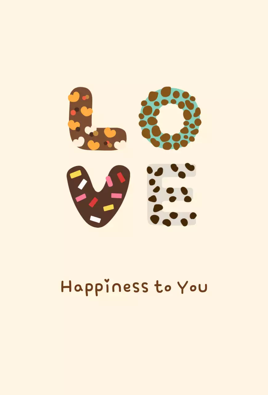 베이지 러브 메시지 행복