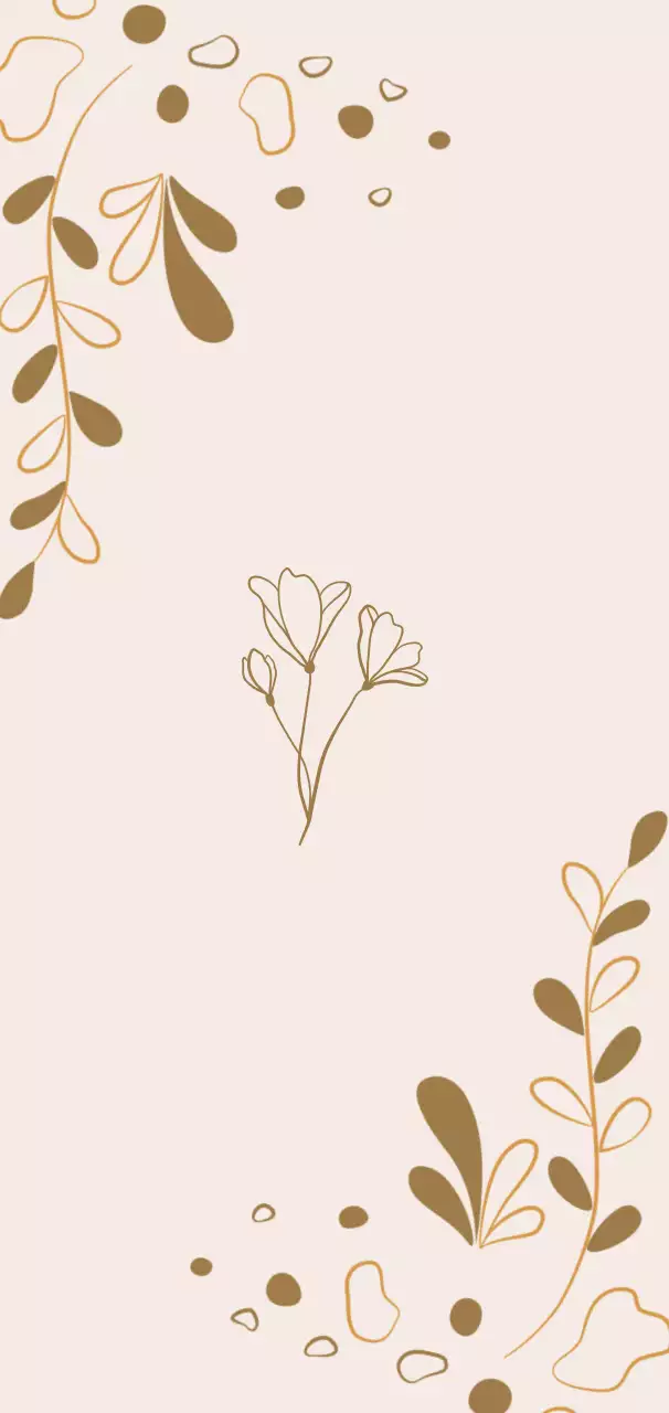 beige botanical art invitation