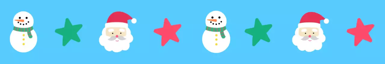 하늘색 아기자기한 크리스마스 굿즈