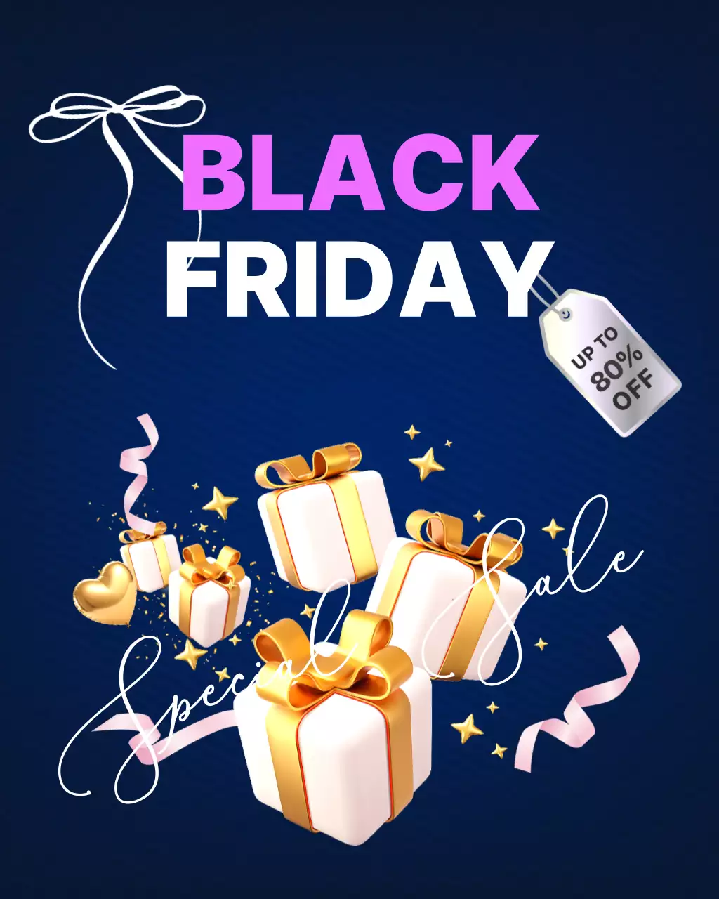 남색 모던 쇼핑 할인 행사