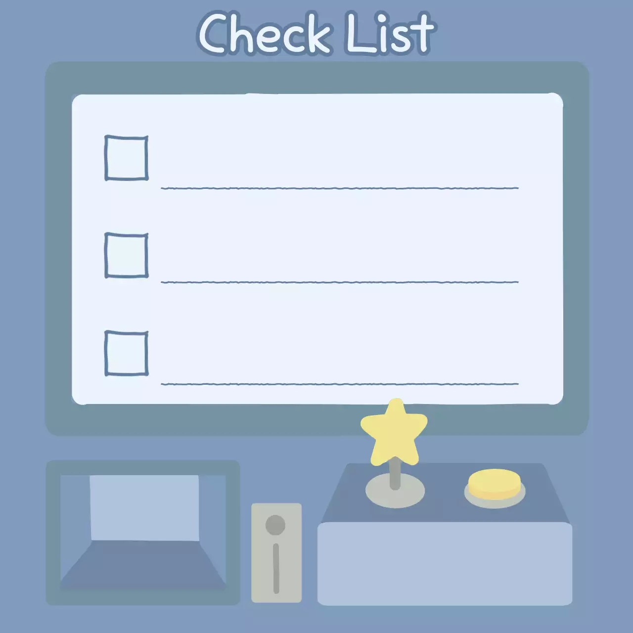 파란색 심플 리스트