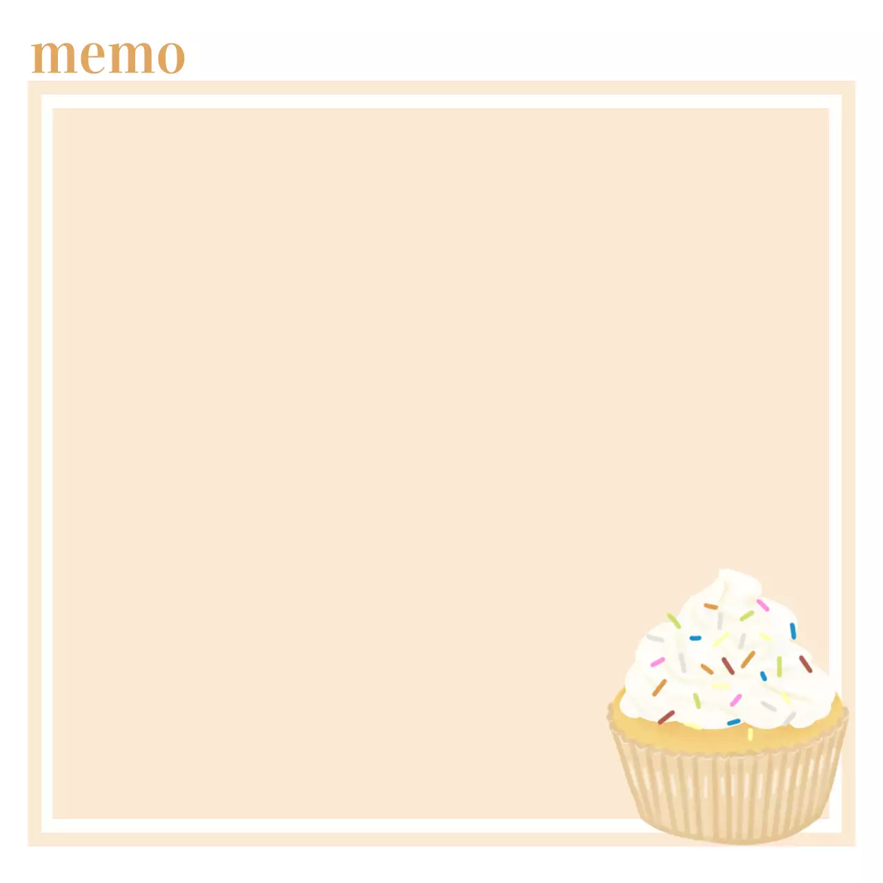 베이지 심플 베이커리 쪽지