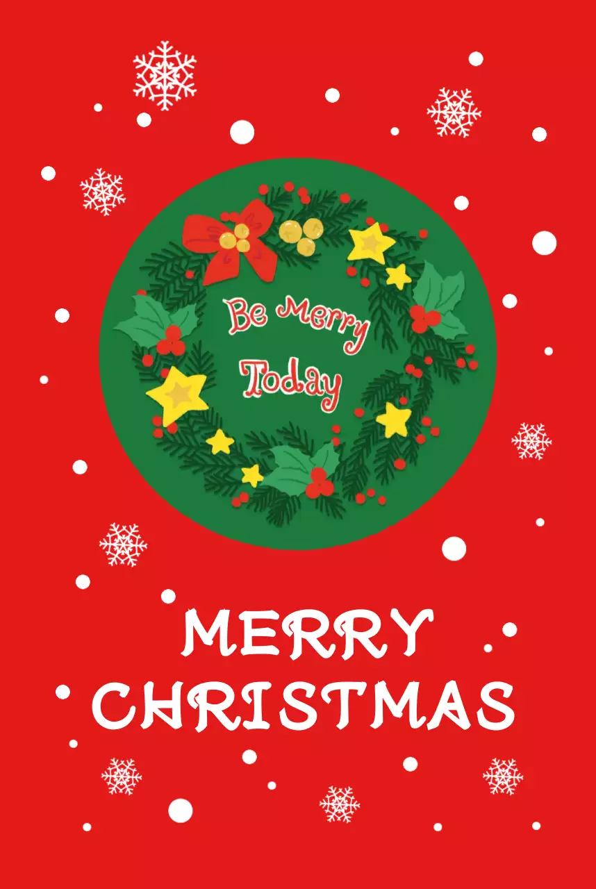 빨강 아기자기한 크리스마스 축제카드