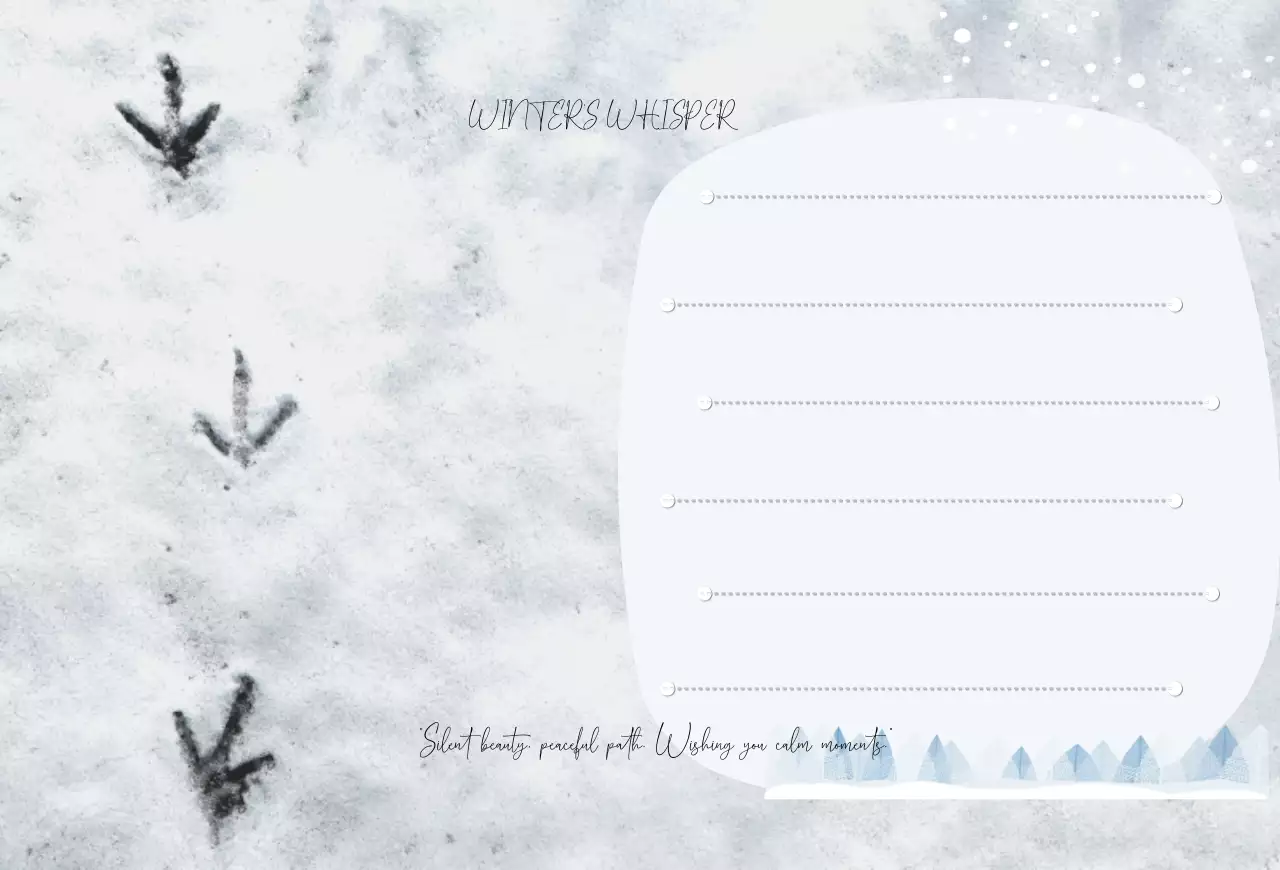 눈 밭에 찍힌 발자국