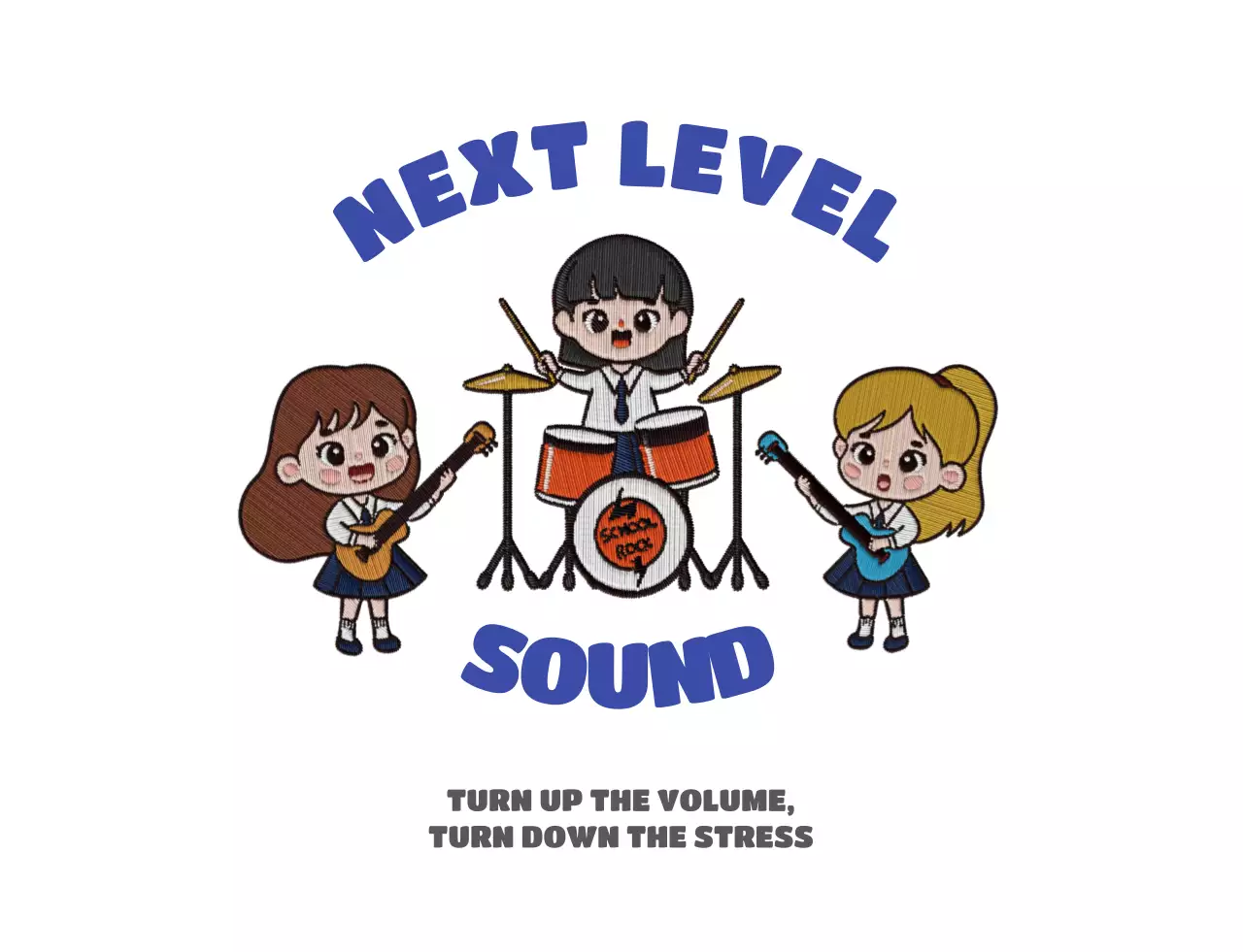 파랑 아기자기한 음악 디자인