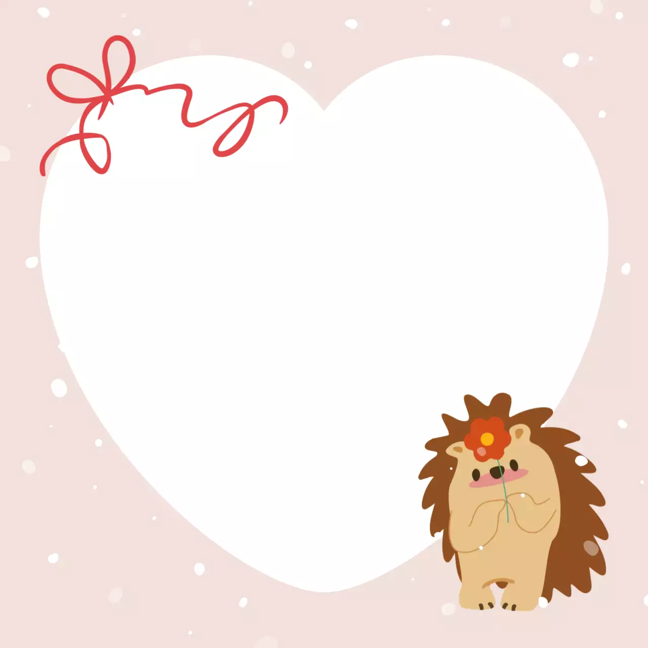 핑크 아기자기한 하트 프레임