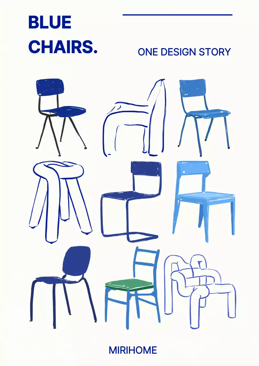 파랑 미니멀 가구