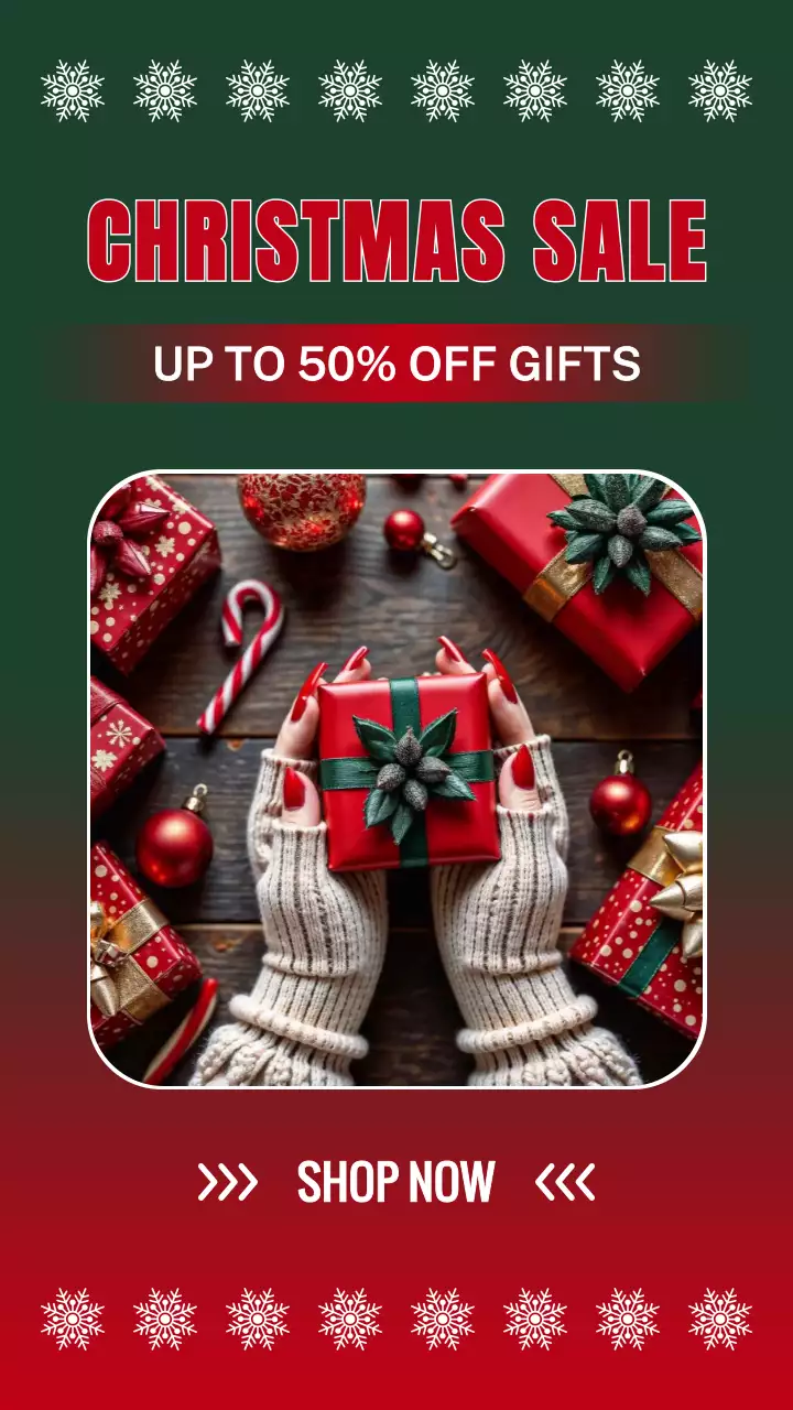 초록 모던 쇼핑 광고