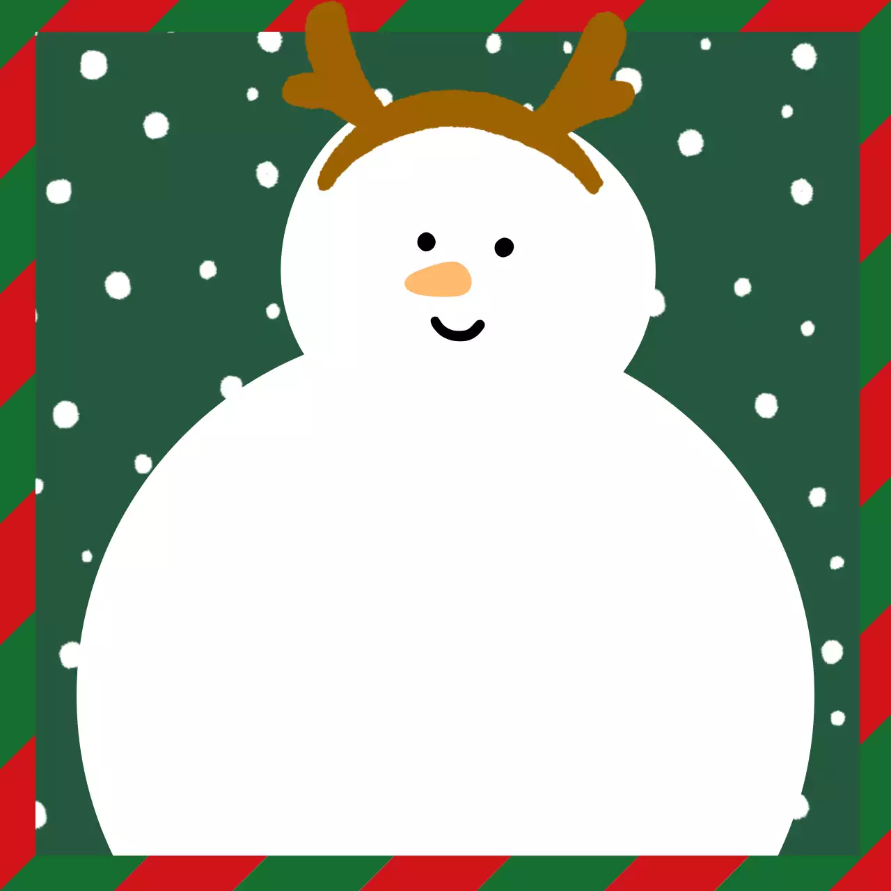 초록 아기자기한 겨울 엽서