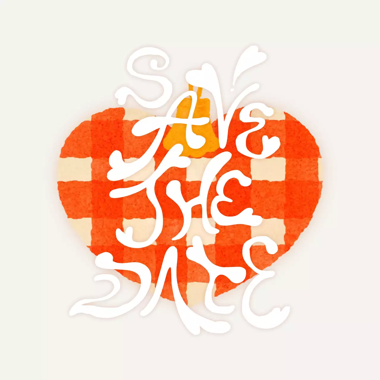 빨강 하트 심플 기념 청첩장