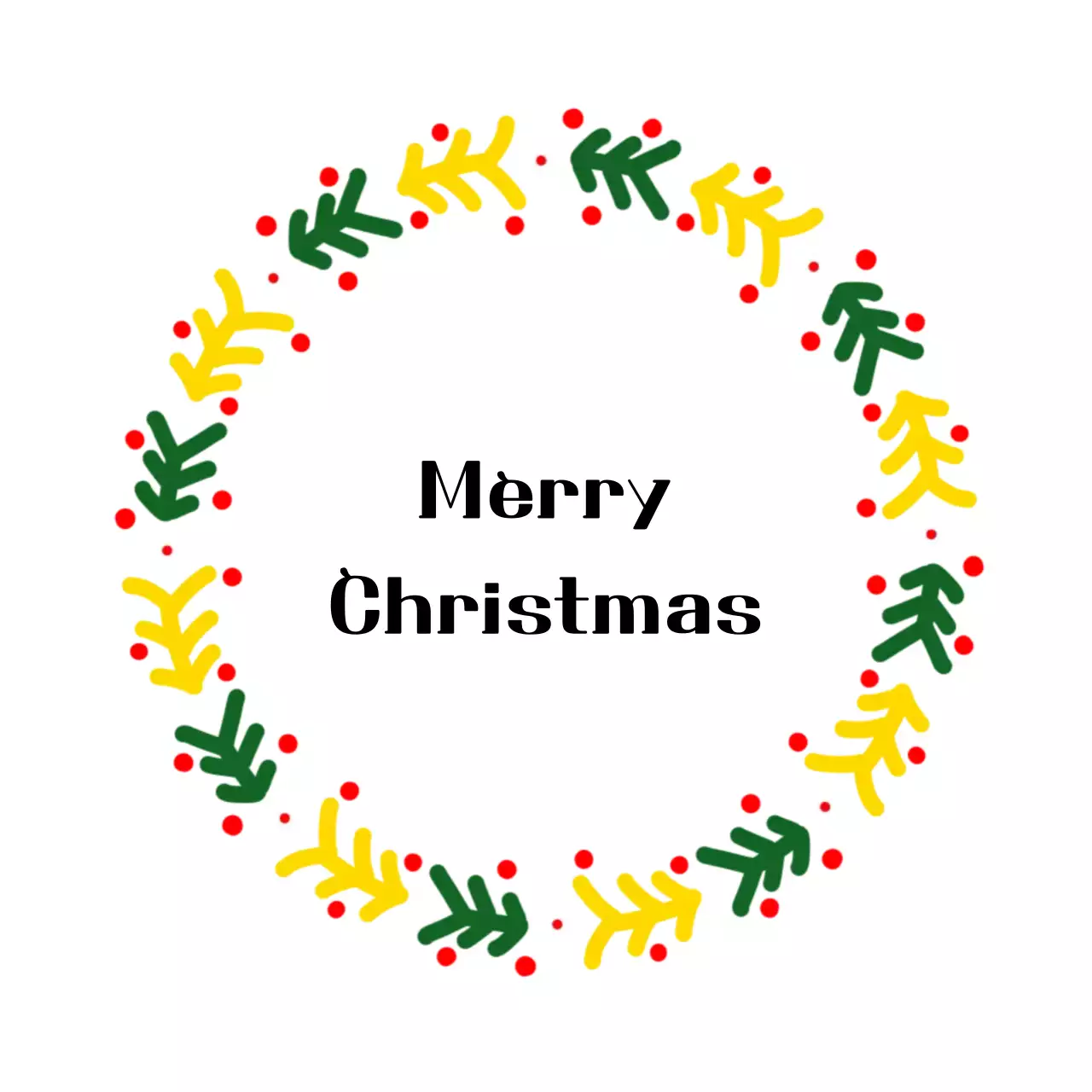 Christmas Wreath Sticker Template