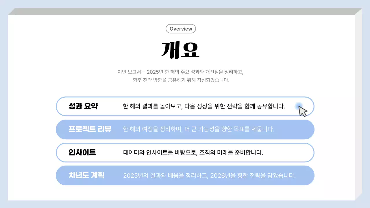 파랑 심플 보고서 분석