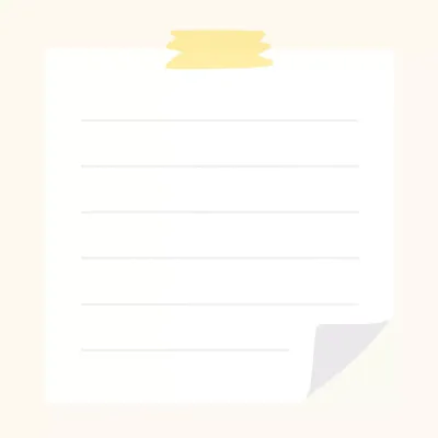 아이보리 심플 메모지 문구