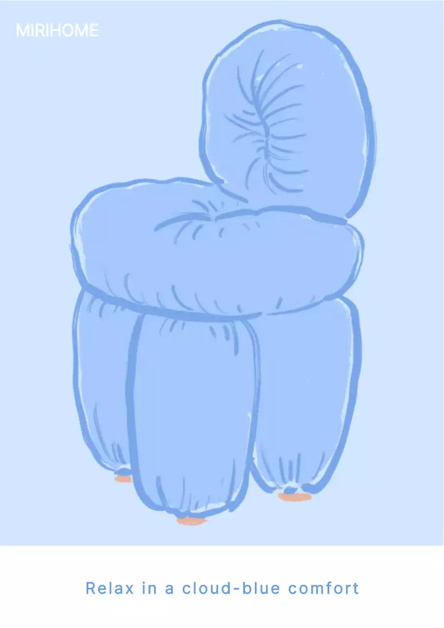 하늘색 미니멀 가구 광고