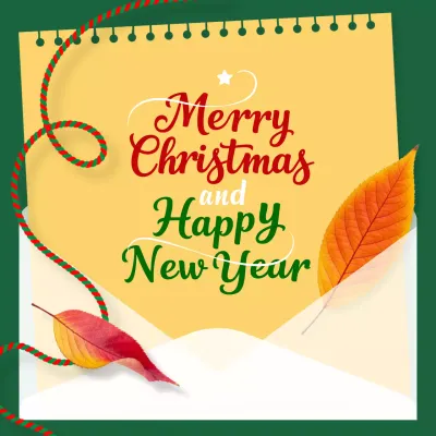 초록 빈티지 크리스마스 편지