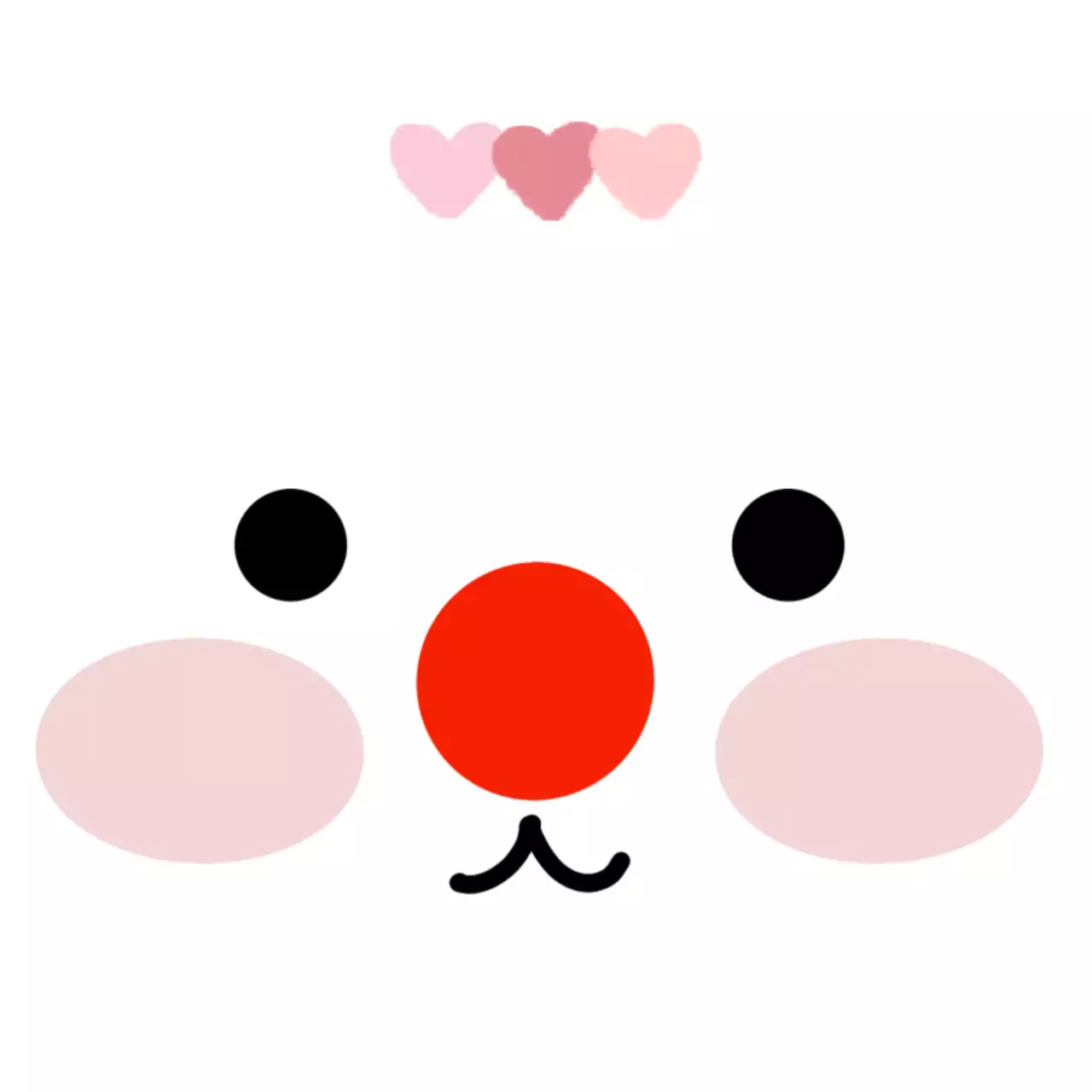 빨강 아기자기한 만화 스티커