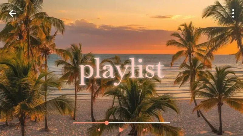 playlist de praia tropical laranja