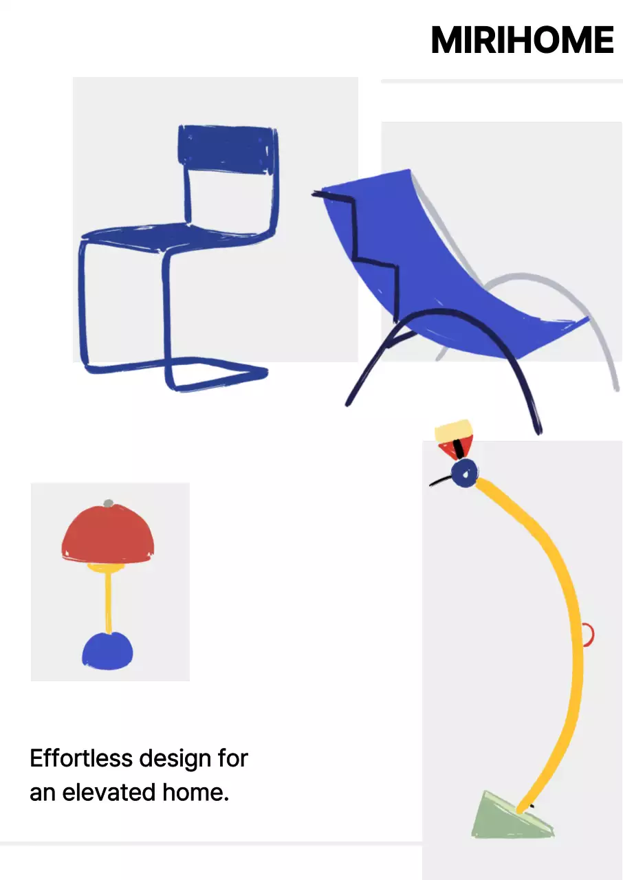 파랑 모던 인테리어 광고