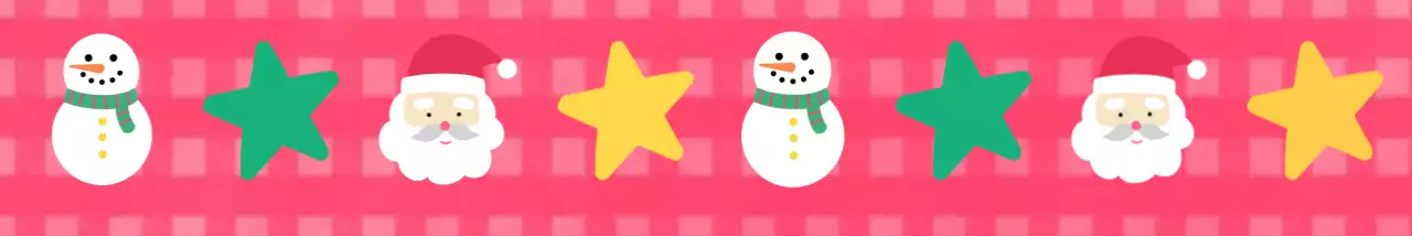 빨강 체크 아기자기한 크리스마스 굿즈