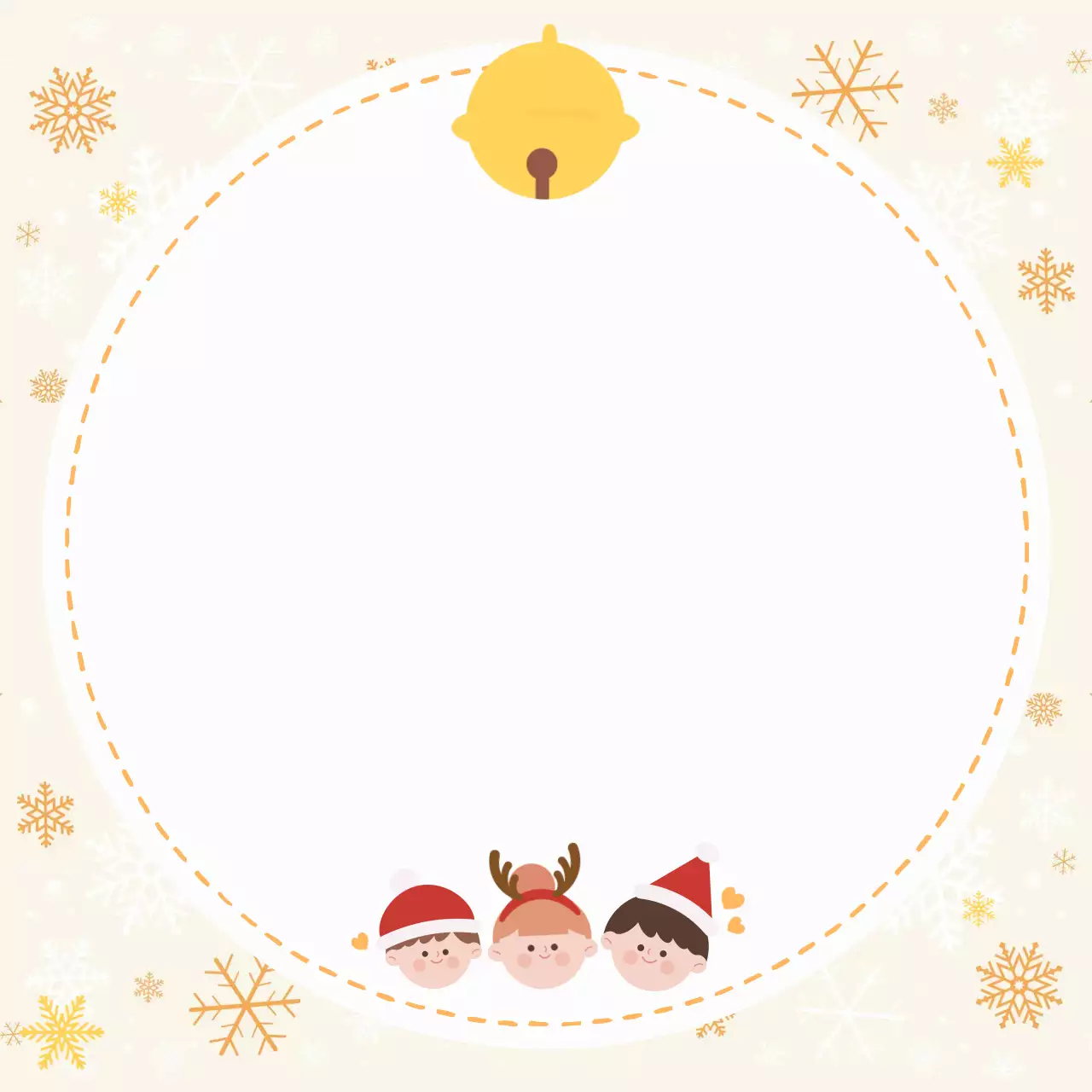 베이지 아기자기한 크리스마스 편지지