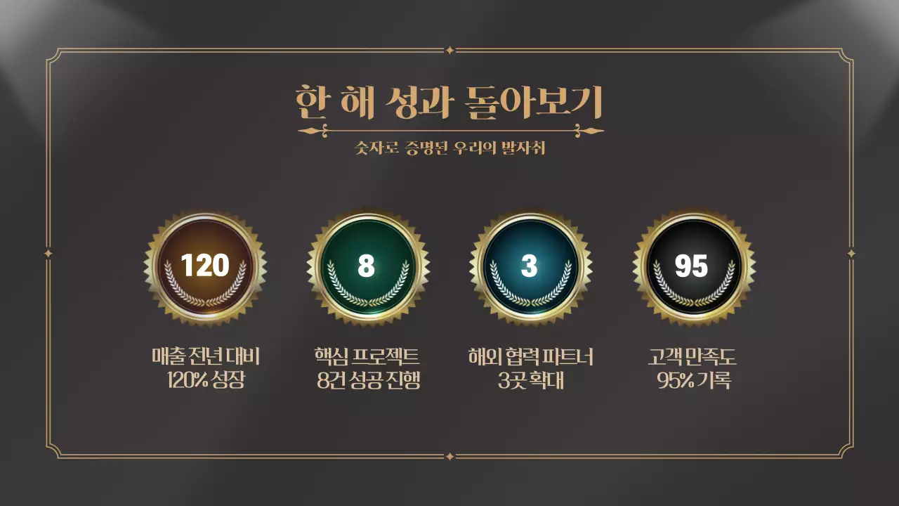 검정 골드 송년의밤 연말 종무식