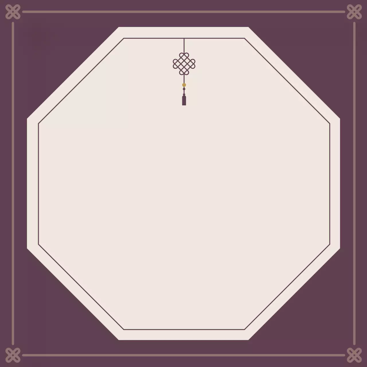 버건디 전통 디자인 포토프레임