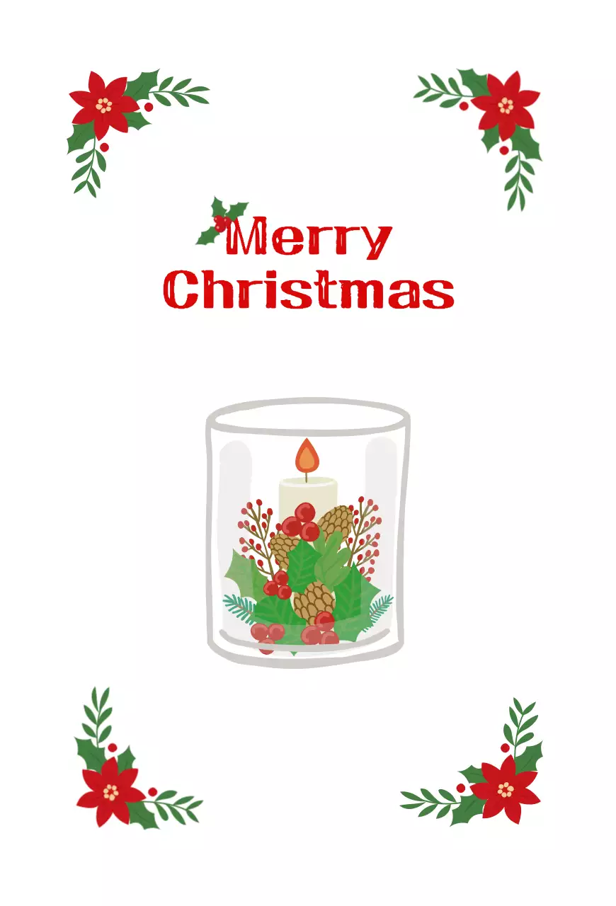 빨강 빈티지 크리스마스 엽서