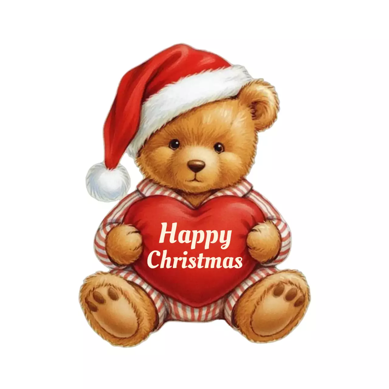 빨강 아기자기한 크리스마스 카드