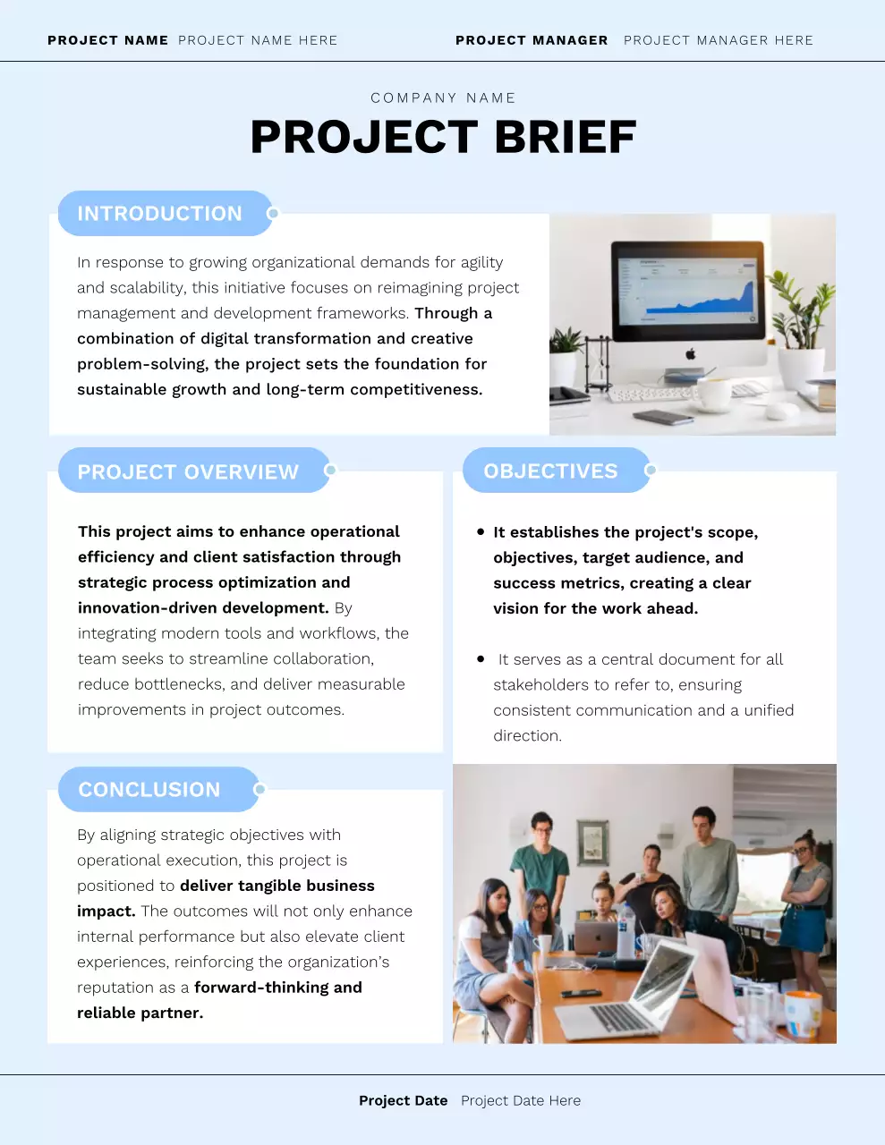 Dokumen Laporan Proyek Modern Biru