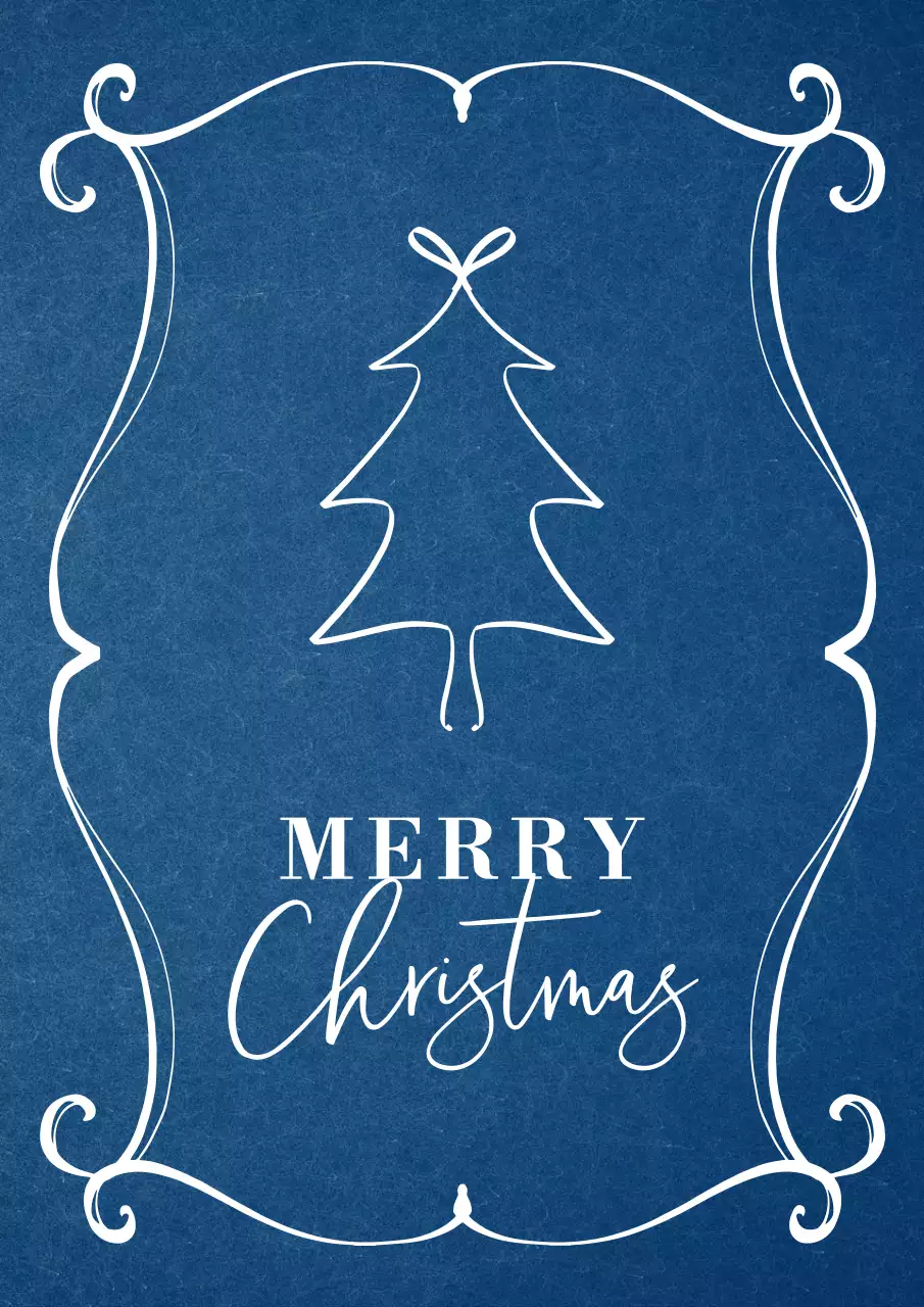 Salam Natal Minimalis Biru Putih