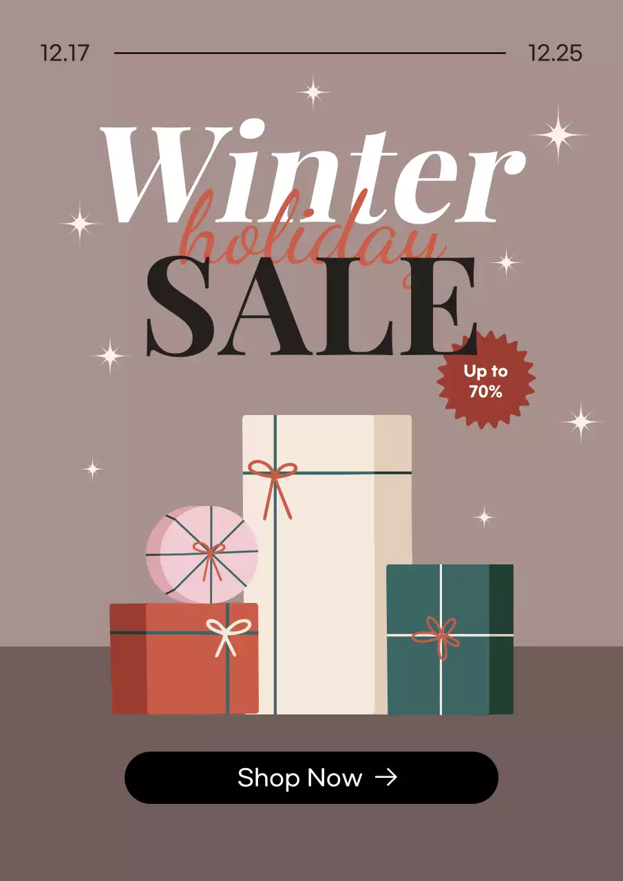 Acara Penjualan Liburan Musim Dingin Brown