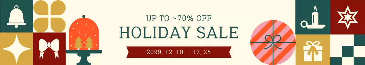 beige retro holiday sale promotion