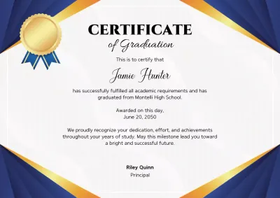 Sertifikat Kelulusan Klasik Emas