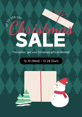 Evento de Vendas Festivas de Natal Verde