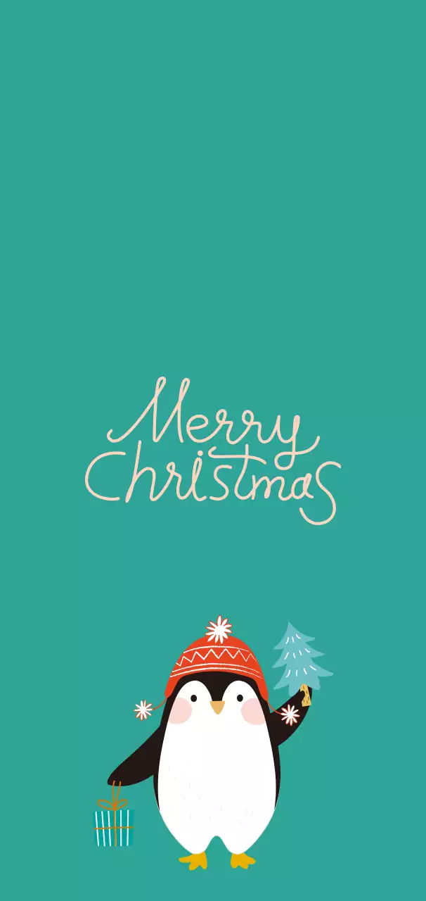 민트 아기자기한 크리스마스 축하